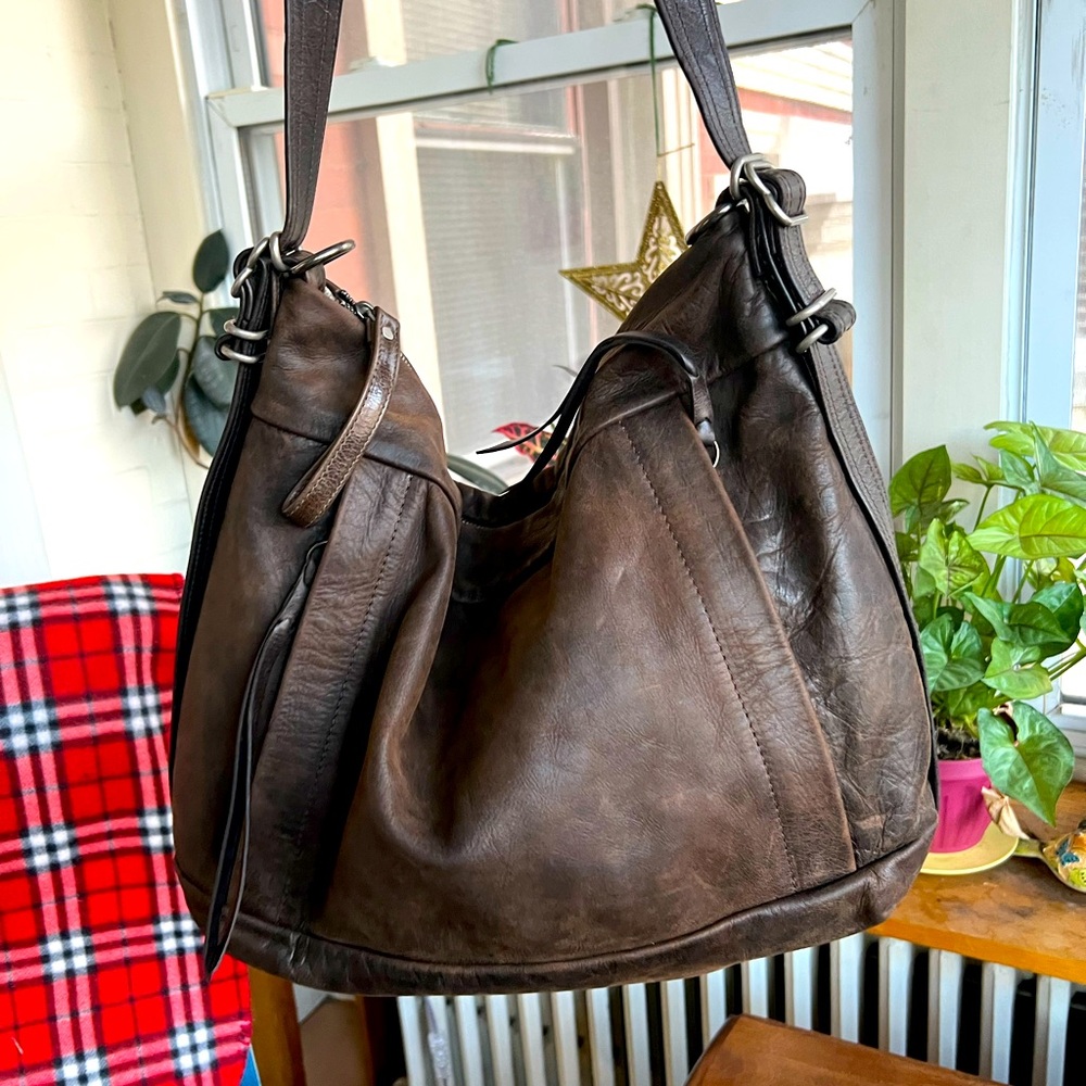 Rough & Tumble Large Distressed Leather Bag